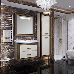 Opadiris Зеркало для ванной Карат 80 золото – фотография-4